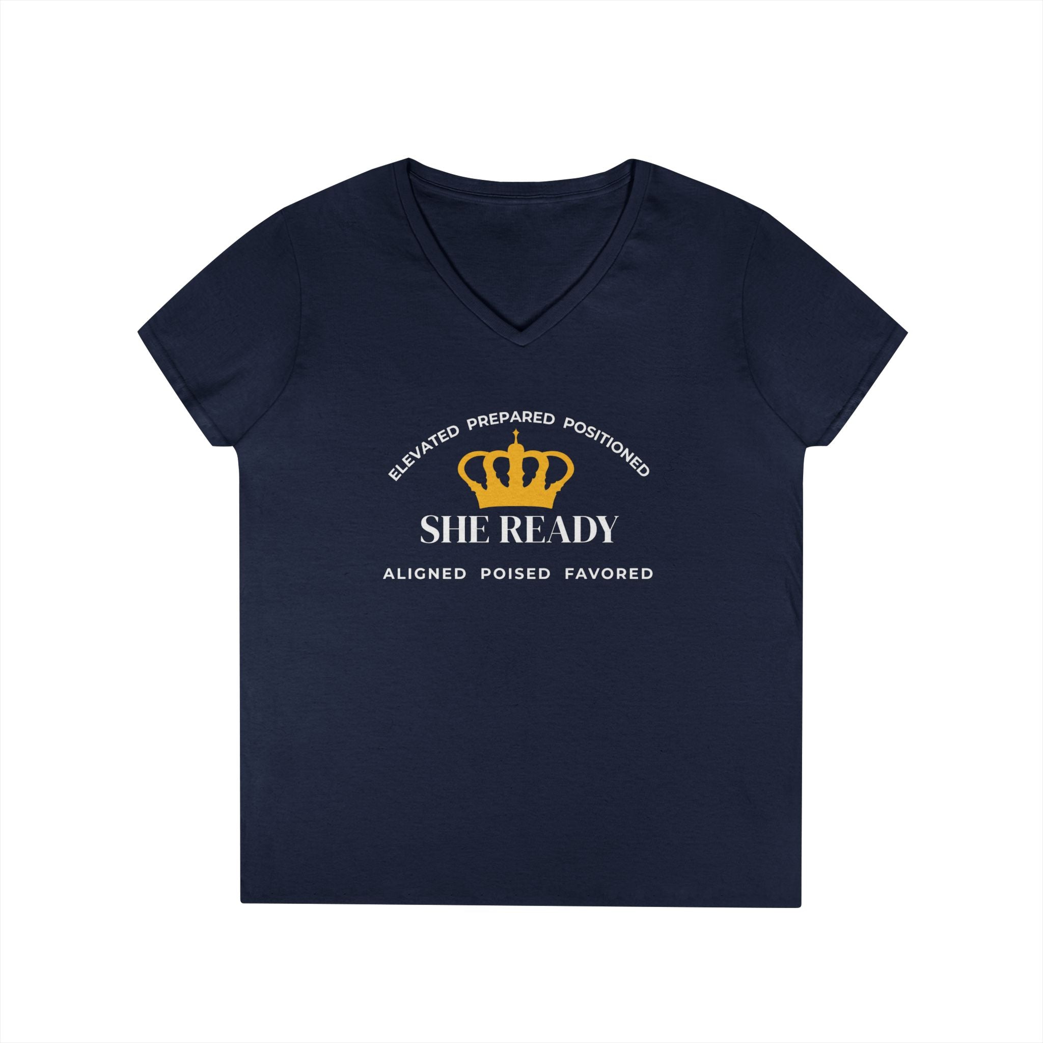 She Ready V-Neck T-Shirt