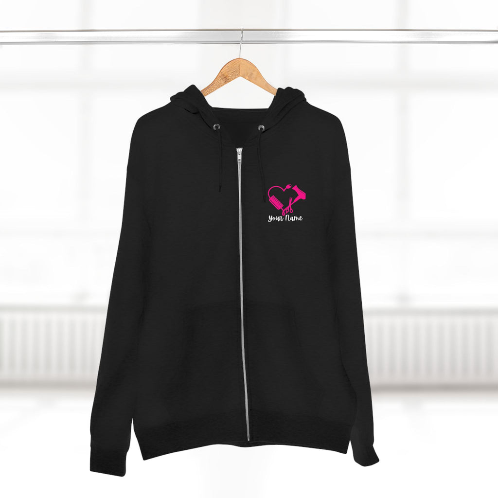 Custom Hairstylist Zip Hoodie