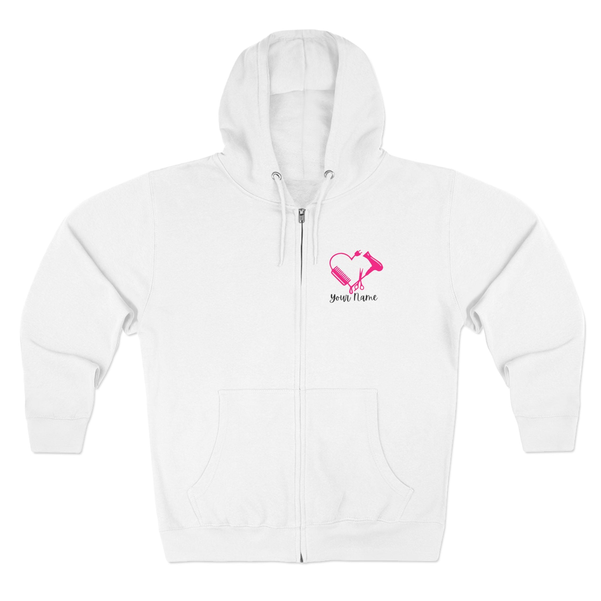 Custom Hairstylist Zip Hoodie