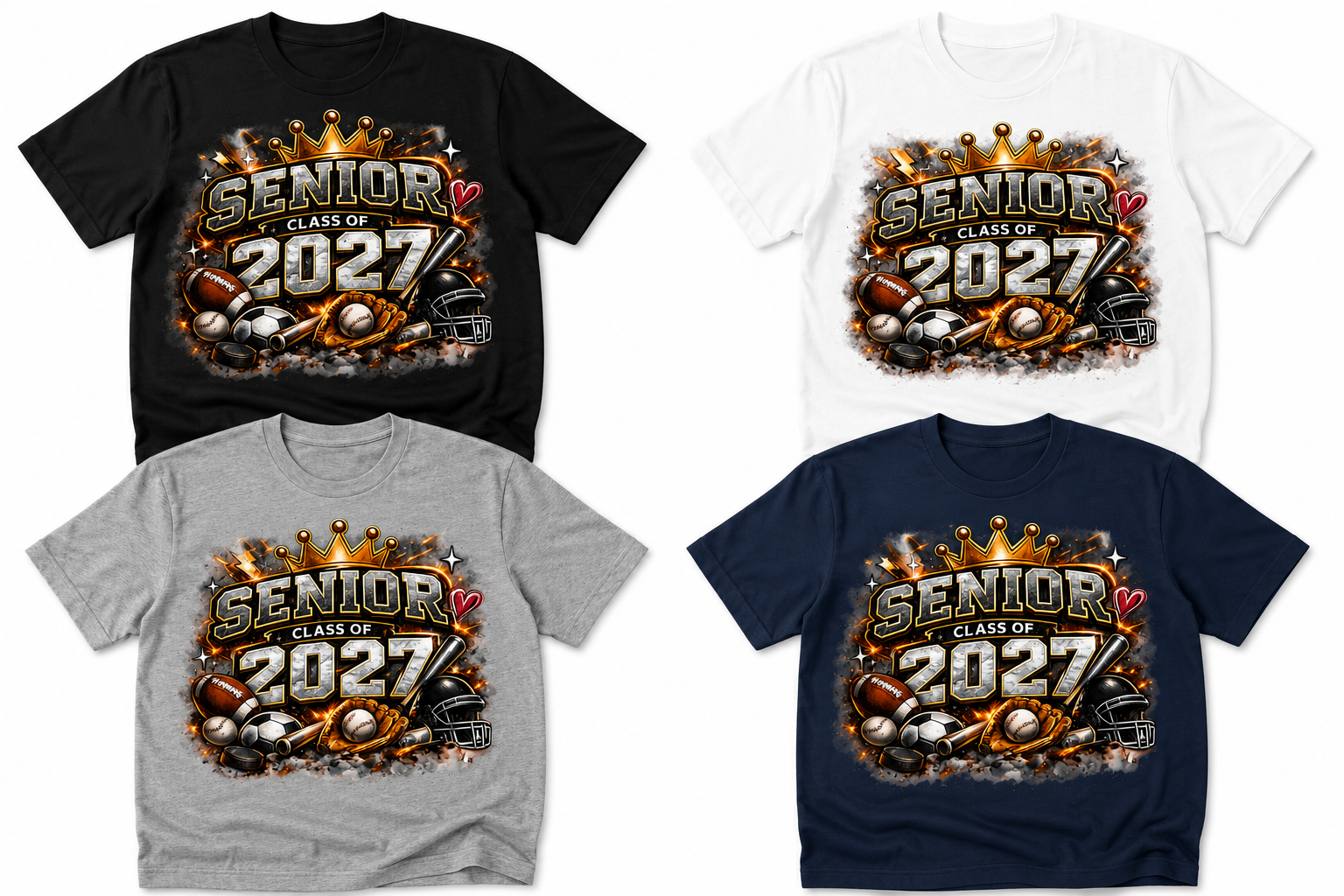 🎓Senior Class of 2027 Sports Edition T-Shirt🏀🏈