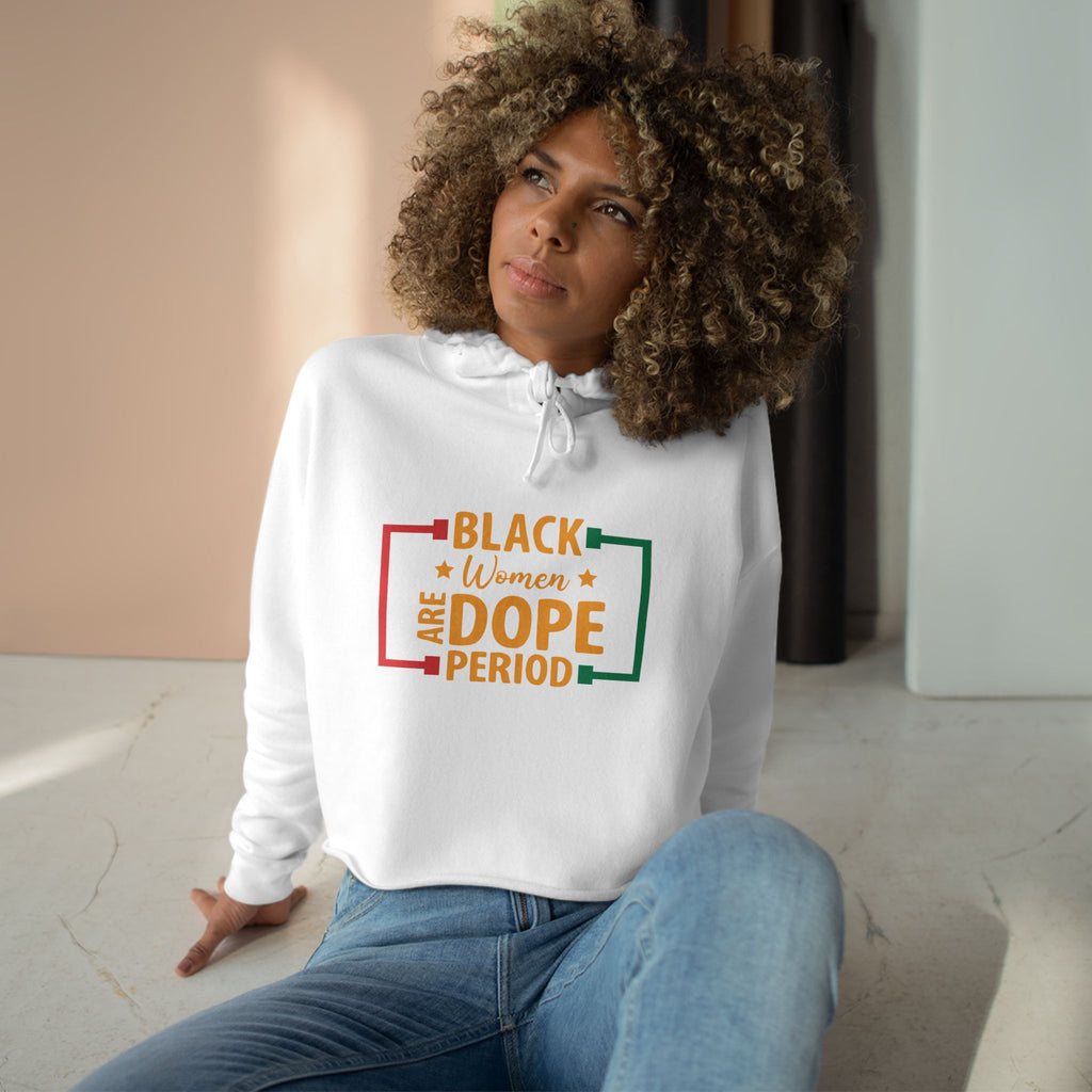 Black Women Crop Hoodie