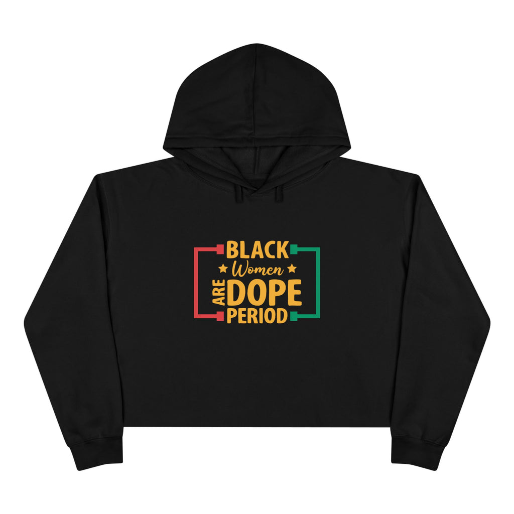 Black Women Crop Hoodie