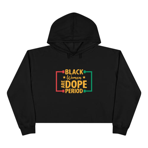 Black Women Crop Hoodie
